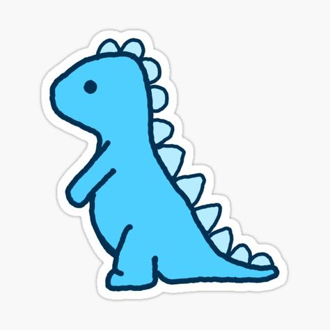 Stickers Cool, Blue Drawings, Dinosaur Wallpaper, Preppy Stickers, Dinosaur Stickers, Cute Laptop Stickers, Tumblr Stickers, Mini Drawings, Dessin Adorable