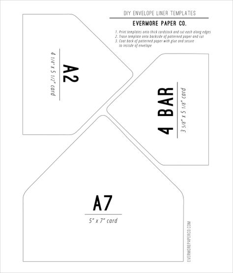 DIY Envelope Liners Template Envelope Liner Template Free, A7 Envelope Liner Template, Free Printable Envelopes, Diy Envelope Liners, Envelope Liner Template, Envelope Templates, Business Envelopes, Pocket Envelopes, How To Make An Envelope