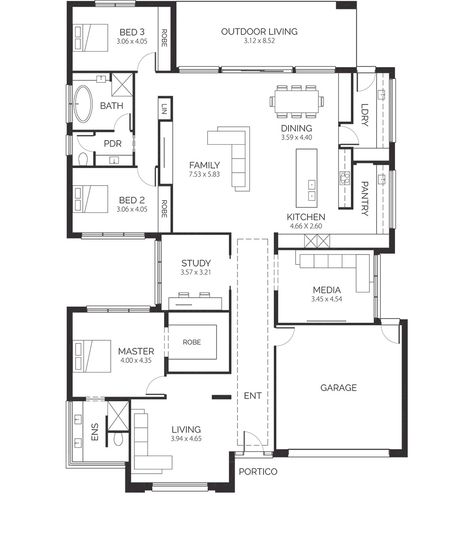 California House Lares Homes Open Floor Plans, California House Plans, California Bungalow Australian, Pelan Rumah, Create Floor Plan, California House, French Country House Plans, Building House Plans Designs, Architectural Design House Plans