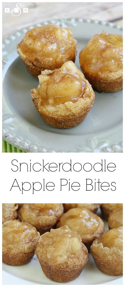 Snickerdoodle Apple Pie, Weight Watcher Desserts, Apple Pie Bites, Pie Bites, Dessert Party, Low Carb Dessert, Oreo Dessert, Cookie Party, Think Food