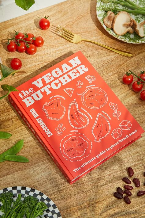 Turn plant-based ingredients into meaty-tasting treats with this pro-vegan cookbook. Featuring key ingredients from seitan to shiitake mushrooms, this recipe book offers the perfect guide to any new vegan who wants to replicate the taste of meat in a cruelty-free way. Hardback; 2021, Smith Street Books. Vegan Food Branding, Jackfruit Chicken, Eclectic Kitchen Decor, Vegan Books, Cookbook Design, Vegan Meat, Shiitake Mushrooms, Food Branding, Eclectic Kitchen