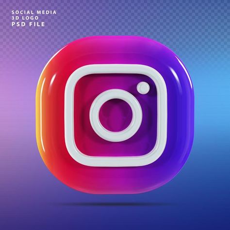 Instagram logo 3d render luxury | Premium Psd #Freepik #psd #banner Instagram Logo., Instagram Like Logo 3d, Logo 3d Effect, Instagram Logo Icons, Instagram Logo Art, Instagram 3d Icon, Insta Logo, Instagram Logos, Instagram Logo Design