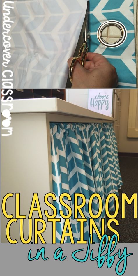 Undercover Classroom is a blog about meaningful teaching behind closed doors. Classroom Curtains, Classroom Shelves, Classroom Window, Open Storage Shelves, Classroom Hacks, Classroom Makeover, Classroom Storage, Diy Classroom, New Classroom