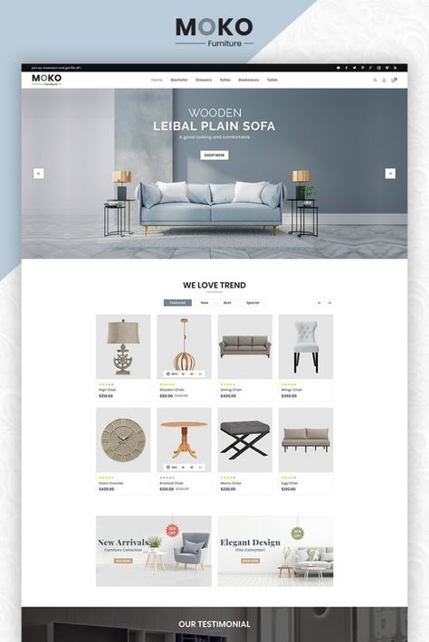 Moko Furniture Clean Store OpenCart Template Furniture Web Design Website Template, Furniture Website Design Inspiration, Furniture Web Design, Furniture Website Design, Furniture Websites, Design De Configuration, Interior Design Sites, Unique Website Design, Furniture Website