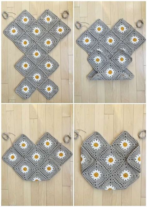 Breezy Days Daisy Bag - All About Ami Sac Granny Square, Tote Crochet, Poncho Crochet, Mode Crochet, Crochet Bag Pattern Free, Bag Pattern Free, Crochet Market Bag, Crochet Daisy, Crochet Design Pattern