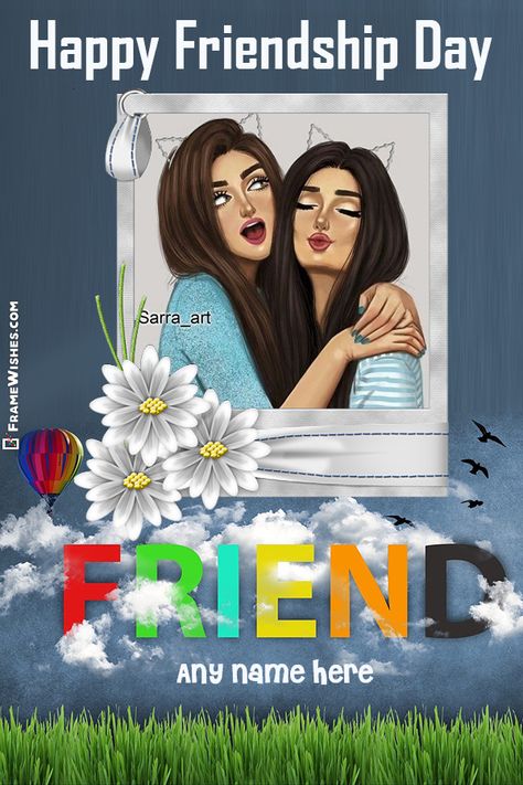 Friend Photo Frame Happy Friendship Day Messages. Friends are life. Good friends are very hard to find. This beautiful Friend photo frame is unique design for friendship day. Decorated with flowers which enhances its beauty. Happy Friendship Day Frames, Friendship Day Frames, Friendship Day Photo, Friendship Day Messages, Happy Friendship Day Photos, Happy Friendship Day Messages, Friendship Day Photos, Friends Forever Pictures, Friendship Photos