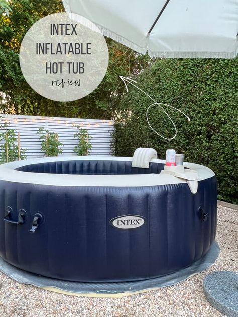 Intex Hot Tub, Soft Tub, Outdoor Spas Hot Tubs, Round Hot Tub, Inflatable Hot Tub, Inflatable Spas, Spa Cover, City Farmhouse, Hot Tub Deck