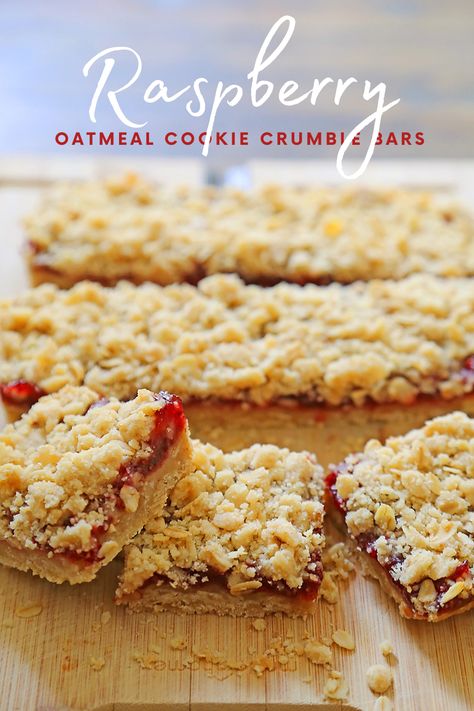 Raspberry Oatmeal Cookie Crumble Bars – The Comfort of Cooking Oatmeal Berry Bars, Adorable Desserts, Mini Patisserie, Raspberry Crumble Bars, Love Bakes Good Cakes, Good Cakes, Raspberry Oatmeal, Oatmeal Cookie Bars, Oatmeal With Fruit