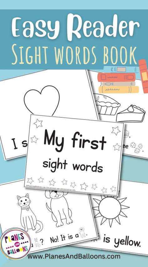 Early Reader Books Free Printable, Printable Kindergarten Books, Reading Booklets For Kindergarten, Pre A Reading Activities, Printable Books For Kindergarten, First Reading Words, Sight Words Free Printables Kindergarten, Teaching Reading To Preschoolers, Beginner Reader Books Free Printable