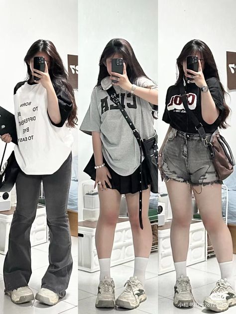 Fits For Chubby Ladies, Cute Outfits For Athletic Body Types, Douyin Dress Outfit, Outfit Inspo Aesthetic Plus Size, Plus Size Outfits Shorts, Asian Plus Size Outfits, Tops For Chubby Women, Boba Date Outfit, Douyin Style Outfits