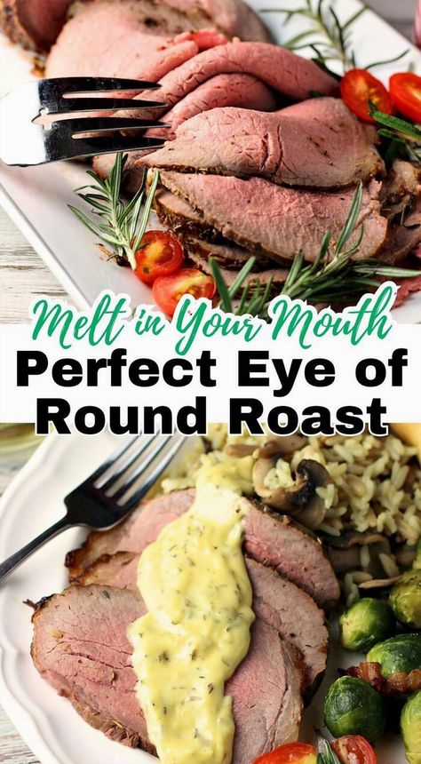 Learn the secrets to crafting the ultimate Eye of Round Roast that delivers a medium rare, melt-in-your-mouth experience. This tender roast beef is a must-have addition to your recipe collection, promising to impress at every meal. Beef Outside Round Roast, Eye Round Roast Beef Recipes, How To Cook Beef Eye Of Round Roast, How Long To Cook Eye Of Round Roast, Beef Eye Of Round Roast Recipes Smoker, Recipes For Top Round Roast, Roast Beef Roast, Ninja Roast Beef, Eye Round Roast Recipe Dutch Oven