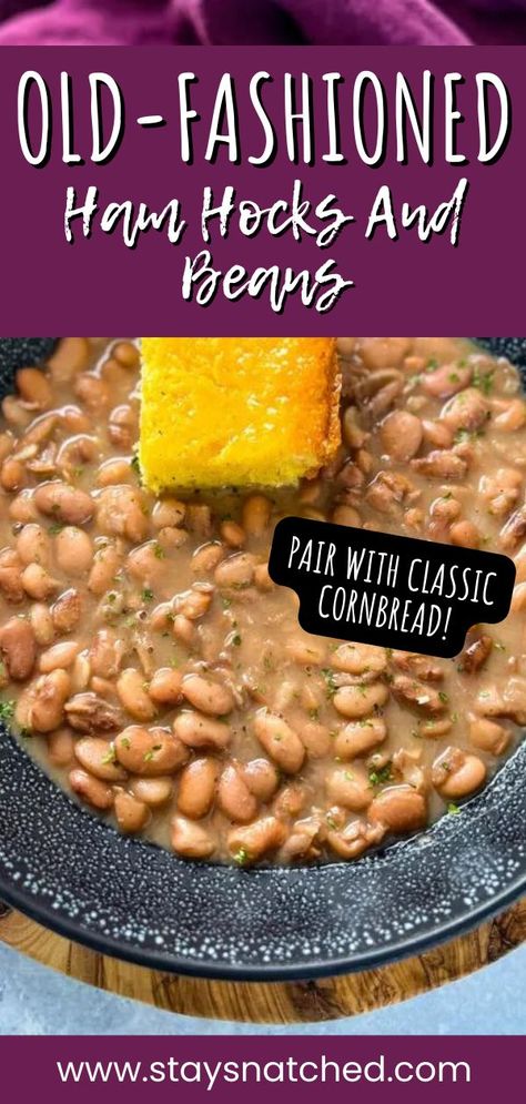 Instant Pot Navy Beans And Ham Hocks, Beans Ham Hock Crock Pot, Navy Bean And Ham Hock Soup, 15 Bean Soup Crock Pot Ham Hock, Smoked Ham Hocks And Beans, White Beans And Ham Hocks, Hammock And Beans, Ham Hock And Beans Instant Pot, Red Beans With Ham Hock