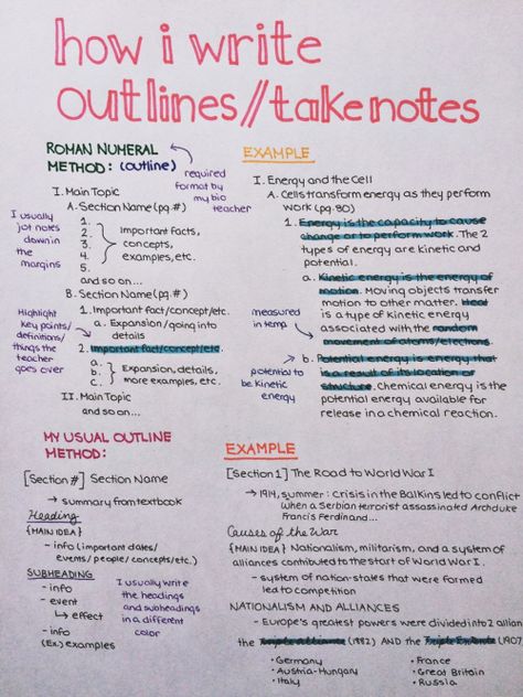 How to write outlines/take notes Homeschooling Materials, Studie Hacks, Studera Motivation, Note Taking Tips, College Notes, School Organization Notes, School Survival, College Study, Student Organization