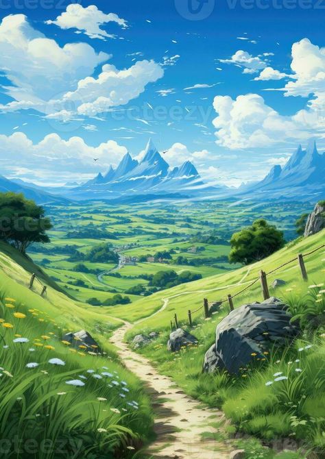 fabulous panorama landscape anime bright freedom inspiration wallpaper smartphone illustration Bright Anime Wallpaper, Bright Fantasy Art, Fantasy Landscape Concept Art, Fantasy Landscape Wallpaper, Fantasy Landscape Illustration, Fantasy Art Landscape, Fantasy Landscape Painting, Freedom Wallpaper, Fantasy Landscape Art