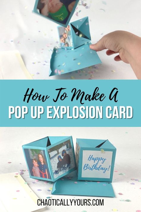 Diy Exploding Box, Exploding Gift Box, Diy Pop Up Cards, Pop Out Cards, Trending Crafts, Exploding Box Card, Confetti Cards, Money Gifts, Paper Pop