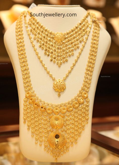 Gold necklace and haram set by Malabar Gold and Diamonds photo Turkey Haram Gold, Turkey Gold Necklace Design, Turkish Gold Necklace Design, Necklace And Haram Set, Malabar Gold Jewellery, Indian Gold Necklace Designs, Gold Souk, Gents Bracelet, Dubai Gold Jewelry