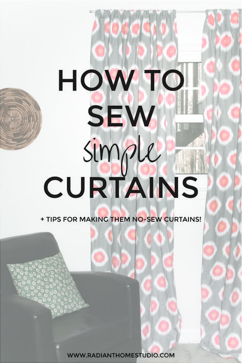 Sewing Curtains For Beginners, Sewing Simple, Sewing Curtains, Sew Curtains, Sew Simple, No Sew Curtains, Simple Curtains, Sew Ins, Trendy Sewing