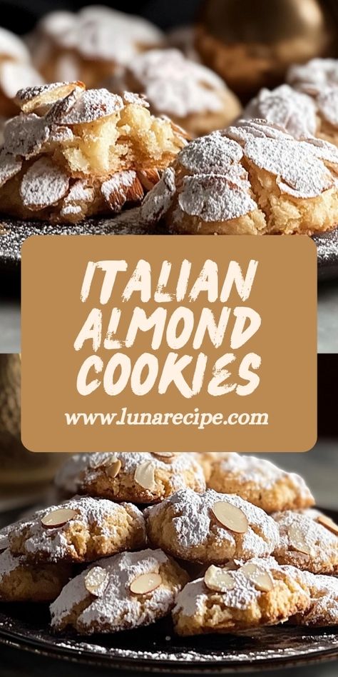 These Italian Almond Cookies are a delightful treat with a crunchy texture and sweet almond flavor! 🍪🌰 Perfect for coffee breaks, gifting, or as a snack, these cookies are simple to make and sure to satisfy your sweet tooth. Authentic and delicious, they’re a must-try for any cookie lover.  📌 Save this pin to bake crunchy and delicious Italian almond cookies for your next treat! #AlmondCookies #ItalianCookies #EasyBaking #CrunchyTreats #CookieRecipes #SweetAndNutty Flourless Almond Cookies, Italian Honey Cookies, Almond Amaretto Cookies, Italian Almond Paste Cookies, Rum Buttered Almond Cookies, Italian Almond Cookies Recipes, Italian Nut Roll Cookies, Italian Christmas Cookies Authentic, Almond Cookies Recipes Easy