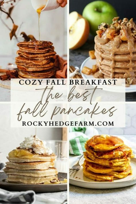 Fall Pancake Recipes: Easy & Delicious Flavored Pancakes Recipe, Crazy Breakfast Ideas, Fall Waffle Recipes, Different Pancake Ideas, Fall Pancake Recipes, Sweet Toast Ideas, Fall Breakfast Aesthetic, Pancake Flavor Ideas, Pancakes Flavors