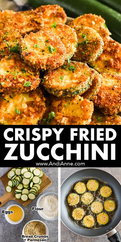 Breaded Zucchini Recipes, Pan Fry Zucchini, Fried Zucchini Sandwich, Crispy Zucchini Recipes, Zucchini Chips Fried, Pan Zucchini Recipes, Parmesan Crusted Zucchini In Air Fryer, Pan Fried Zucchini Recipe Easy, Fried Zuchini Baking Recipes Easy