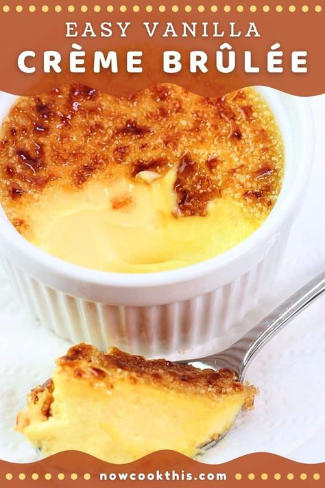 Creme Brulee Pie, Vanilla Custard Recipe, Gordon Ramsay Recipes, Egg Custard Recipes, Creme Brulee Desserts, Creme Brulee Recipe, Brulee Recipe, Souffle Recipes, Custard Desserts