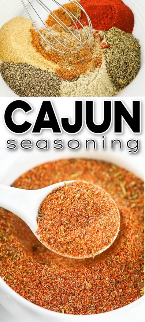 Cajun Spices, Cajun Seasoning Recipe Easy, How To Make Cajun Seasoning, Homemade Cajun Seasoning Recipe, Diy Cajun Seasoning, Cajun Dry Rub, Cajun Seasoning Blend, Cajun Spice Recipe, Salt Free Cajun Seasoning