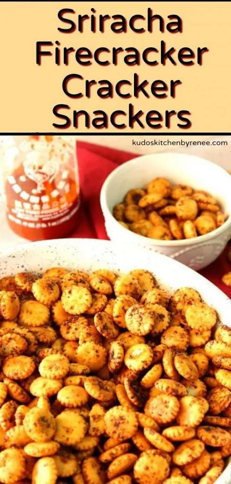 Firecracker Crackers, Munchies Food, Oyster Crackers Recipe, Spicy Crackers, Work Snacks, Bar Treats, Seasoned Crackers, Munchies Snacks, Fire Cracker