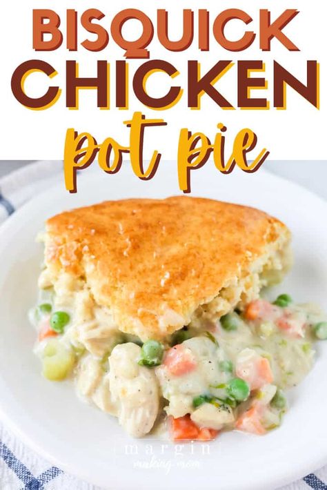 Pot Pie With Bisquick, Chicken Pot Pie With Bisquick, Bisquick Pot Pie Recipe, Bisquick Chicken Pot Pie, Pot Pie Recipe Easy, Bisquick Chicken, Creamy Chicken Dish, Turkey Pot Pie Recipe, Daycare Meals