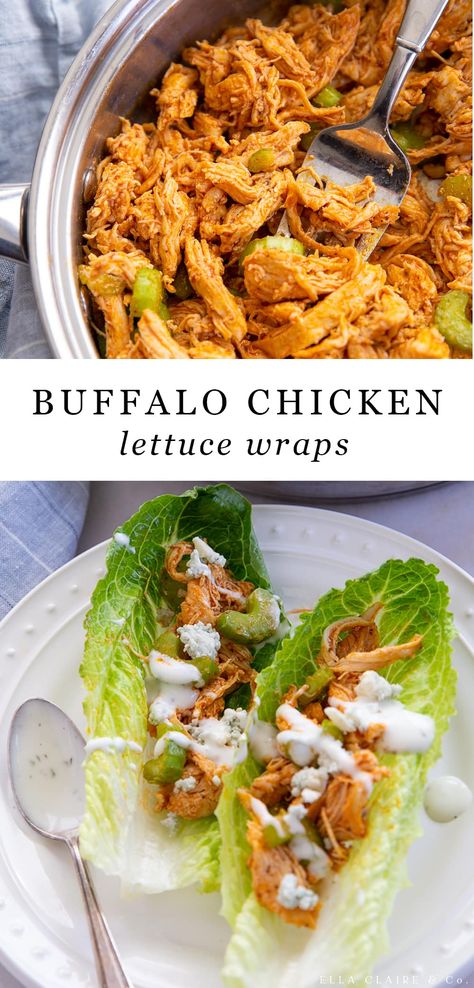 Buffalo Chicken Lettuce Wraps, Chicken Lettuce Wraps, Easy Healthy Meal Prep, Health Dinner, Health Dinner Recipes, Lunch Meal Prep, Lettuce Wraps, Game Day Food, Good Healthy Recipes