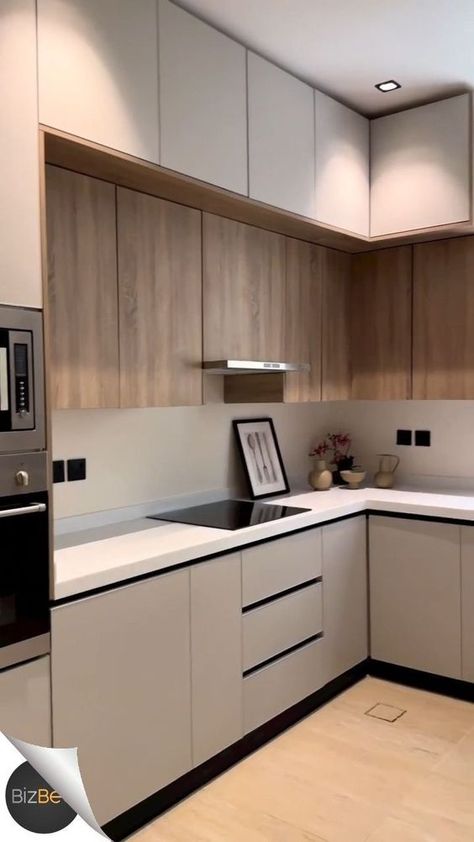 Minimalist Kitchen Ideas, बेडरूम डिजाइन, Minimal Kitchen Design, Kitchen Appliances Design, Elegant Kitchen Design, Desain Pantry, Modern Kitchen Cabinet Design, Modern Kitchen Interiors, Kitchen Design Modern White