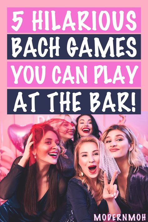 Looking for fun games to play while bar hopping? Check out our five favorite bachelorette party bar games to play during your night out! #bachelorettepartygames #bachelorettepartybargames #ModernMOH Bachelorette Party Bar Crawl, Bachlorette Party Snacks Fun, Bar Hopping Bachelorette Party, Bachelorette Bar Hopping Games, Bachelorette Party Club Night, Bachelorette Party Bus Games, Bachelorette Party Ice Breakers, Bachelorette Bar Games, Bachelorette Party Bus Decorations