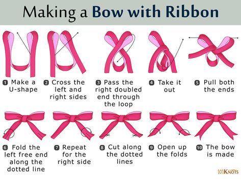 Make A Bow With Ribbon, Bow With Ribbon, Simpul Dasi, Making Bows, Make A Bow, How To Tie Ribbon, Bows Diy Ribbon, Seni Dan Kraf, Bow Tutorial