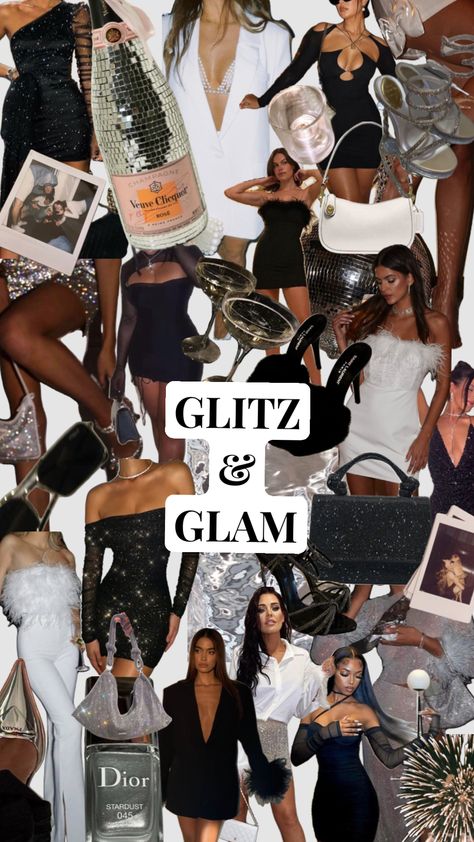 #glitz #glam #glamour #shufflefyp #shuffleinspo #glitter #aesthetic #bachelorette #bachelorettetheme #partytheme Glitz And Glamour Party, Glitz And Glam Outfit, Themed Party Outfits, Bachelorette Outfit Themes, Bachelorette Inspo, Vegas Bachelorette Party, Glamour Party, Bachelorette Party Weekend, Party Outfits Night