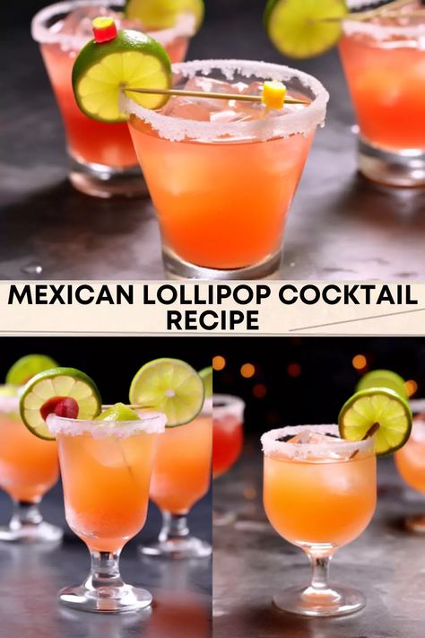 Learn how to make a delicious and refreshing Mexican Lollipop cocktail with this easy recipe. Perfect for parties or a fun night in, this drink will transport you straight to Mexico. Mexican Lollipop Drink, Mexican Lollipop Shot Recipe, Mexican Candy Drink, Mexican Lollipop, Watermelon Shots, Cultural Foods, Candy Cocktails, Mexican Seasoning, Recipe Mexican