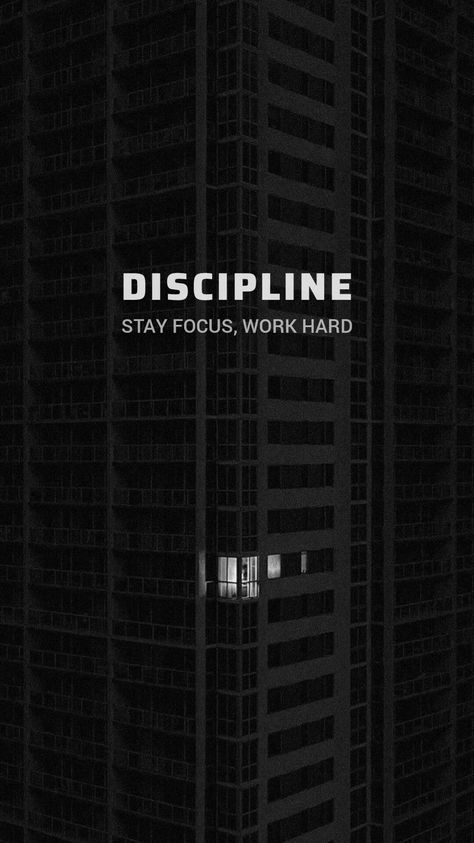 Discipline. Stay focus, work hard Work Out Wallpaper Motivation, Mindset Wallpaper Black, Discipline Black Wallpaper, Work Focus Wallpaper Iphone, Motivational Wallpaper Discipline, Stay Disciplined Wallpaper, Be Disciplined Wallpaper, Best Study Motivation Wallpaper, Stay Hard Wallpaper