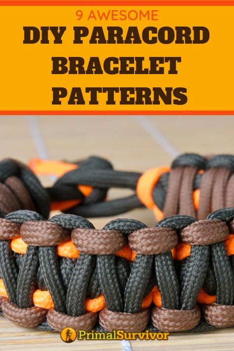 As a survivalist, one of the things you need to know are paracord bracelet patterns.  Knowing how to make your own paracord bracelet means that you’ll be able to carry cordage with you wherever you go. #paracord #bracelets #diy #patterns #tutorials Diy Bracelets To Sell, Paracord Belt, Paracord Bracelet Designs, Paracord Projects Diy, Paracord Bracelet Patterns, Paracord Bracelet Tutorial, Paracord Braids, Paracord Bracelet Diy, Paracord Diy