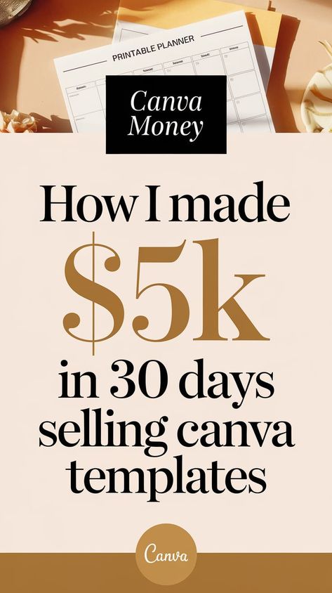 Learn how to create and sell digital products on Etsy using Canva! This guide will teach you how to start your Etsy business by designing and selling Canva templates and printables for extra income. Selling Canva Templates, Selling Printables On Etsy, Selling Printables, Printables On Etsy, Side Hustle Money, Starting An Etsy Business, Ebook Promotion, Small Business Growth, Book Cover Template