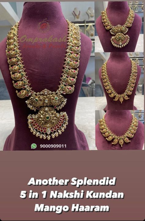 Mamidi Pindala Haram, Mango Haram Designs Gold Latest Long, Mango Mala Jewellery Gold, Mango Haram Designs With Grams, Mango Haram Designs, Mango Mala Jewellery, Mini Haram, Kasu Haram, Antique Haram