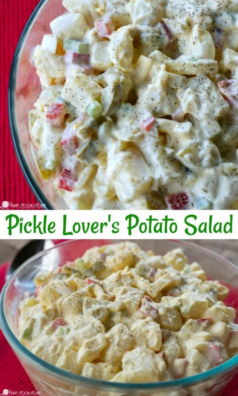 Potato Salad With Pickle Juice, Recipes That Use Pickles, Recipes Using Pickles, Potato Salad With Pickles, Pickle Festival, Cajun Potatoes, Potatoe Salad, Potato Salads, Pickle Lover