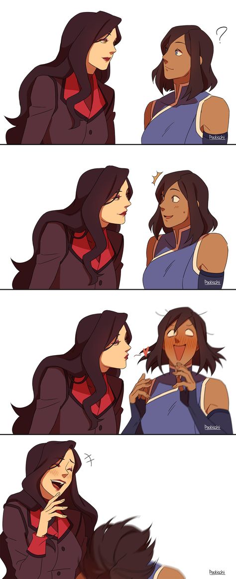 Korra X Asami Cute, Korassami Fanart, Korra X Asami Fanart, Bigby Wolf And Snow White, Asami X Korra, The Legend Of Korra Asami, Legend Of Korra Asami, Korra X Asami, Korra Fanart