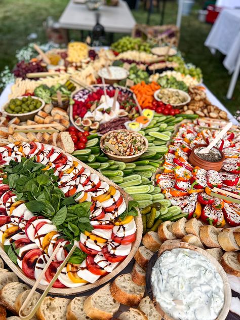 Farm Theme Grazing Table, Super Bowl Grazing Table, Grazing Table With Salads, Grazing Board Wedding Reception, Pasta Grazing Table, Veggie Grazing Table, Bachelorette Grazing Table, Grazing Table Menu Ideas, 8ft Grazing Table