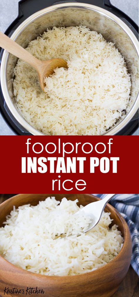 Instant Pot Steam, Instant Pot Rice, Pressure Cooker Rice, White Rice Recipes, Perfect Rice, Best Instant Pot Recipe, Instant Recipes, Easy Instant Pot Recipes, How To Cook Rice