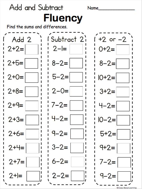 Free Math Add and Subtract by 2 Worksheet - Madebyteachers 1class Math Worksheet, Addition Sheets For First Grade, Matematik Prasekolah, Add And Subtract Within 20, Oppgaver For Barn, Kindergarten Math Worksheets Free, Math Addition Worksheets, First Grade Math Worksheets, Math Fluency