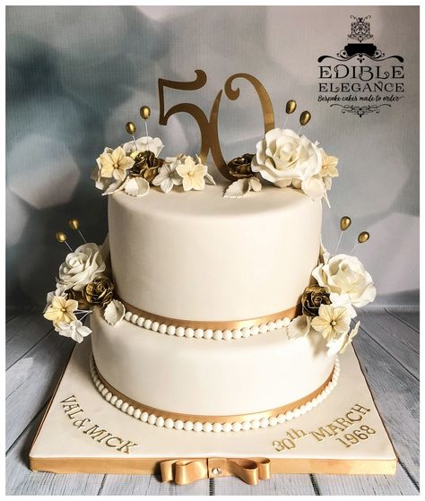 50th Golden Wedding Anniversary Cake Golden Anniversary Cake Ideas, 50th Anniversary Cake Ideas For Parents, 50 Anniversary Cake Ideas, 50th Anniversary Cakes Simple, Golden Anniversary Ideas, 50th Wedding Anniversary Cake Ideas, 50 Aniversario De Bodas Ideas, 50 Wedding Anniversary Cake, 50th Wedding Anniversary Cakes Gold