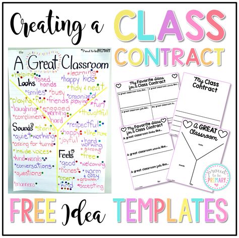 building classroom expectations - free class contract idea templates Classroom Contract, Class Contract, Capturing Kids Hearts, Teaching Classroom Management, Social Contract, Classroom Expectations, Classroom Culture, Classroom Behavior Management, First Day Of School Activities