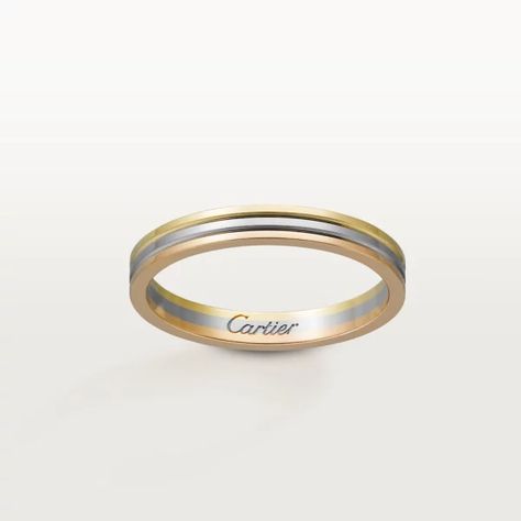 CRB4209900 - Trinity wedding band - White gold, rose gold, yellow gold - Cartier Cartier Wedding Band, Cartier Wedding Bands, Cartier Wedding Rings, Band Rings Women, Cartier Gold, Gold Stock, Mens Engagement, White Gold Wedding Bands, Rose Gold Wedding Bands