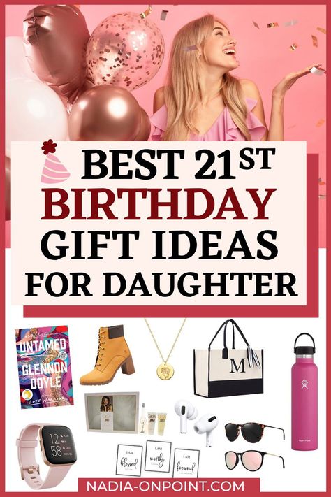 Trendy Gift Guides and Ideas! Is your daughter turning 21? Here are some of the best 21st birthday gifts for daughter! She'll love every single item on the list! gifts for 21 year old daughter 21st birthday | 21st birthday gifts for daughter ideas | gifts for daughters 21st birthday | Awesome fun products. #21stbirthday #daughter #giftideas Meaningful 21st Birthday Gifts, Birthday Gifts For 21 Year Old Daughter, 21st Birthday Care Package Turning 21, 21 Year Old Birthday Gifts For Her, 21st Birthday Gifts For Girls Turning 21, 21st Birthday Ideas For Daughter, Daughter 21st Birthday Ideas, 21 Gifts For 21st Birthday Girl, 21st Gift Ideas For Her