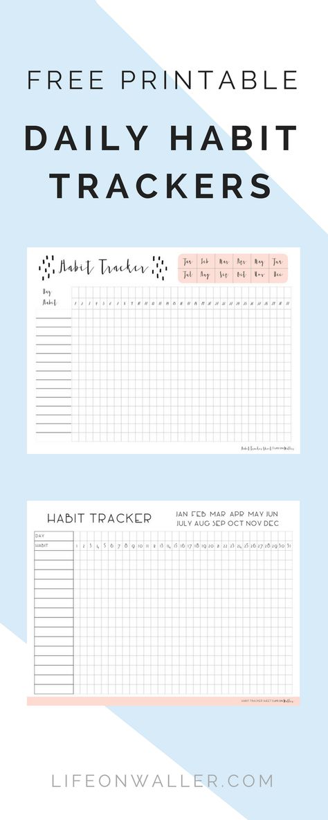 free printable habit trackers use this habit tracker to keep track of goals and help motivate you by providing a visual of your progress! Goal Calendar Free Printable, Healthy Habits Tracker, Binder Journal, Printables Planner, Daily Habit Tracker, Gratis Printables, Fitness Shirts, Tracker Free, Habit Tracker Bullet Journal