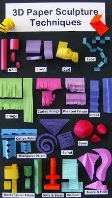 #Tutorial: 3D paper sculpture technique resource | @CraftGossip Paper Sculpture Techniques, 3d Paper Sculpture, Classe D'art, Maluchy Montessori, Sculpture Techniques, Paper Engineering, Popular Rings, Sculpture Projects, Diy Papier