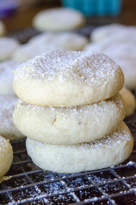 Cream Cheese Cookies?utm_source=12tomatoes Cream Cheese Mints, Basic Cookies, Cheese Cookies, Cream Cheese Cookies, Easy Cream, 12 Tomatoes, Monterey Jack, Baked Chips, Easy Cookies